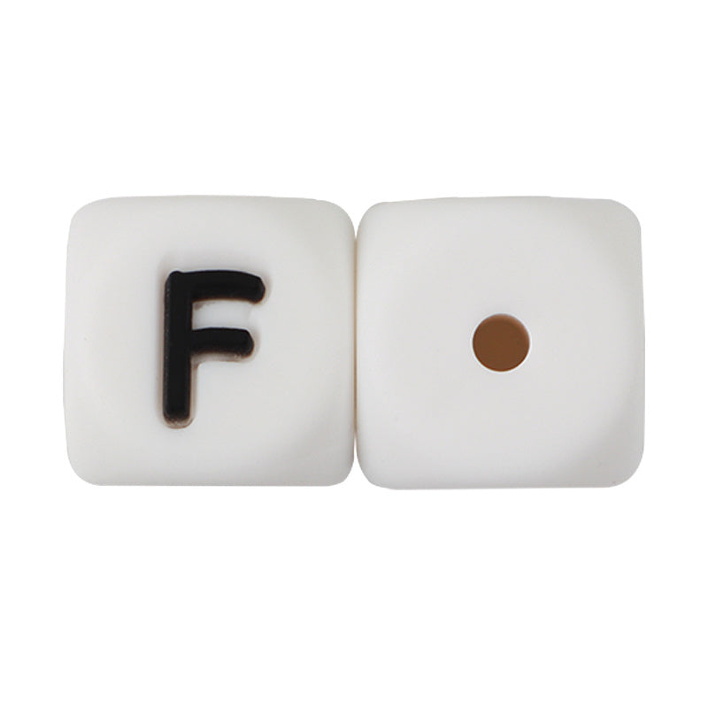 50Pcs Silicone English Alphabet Beads Letter