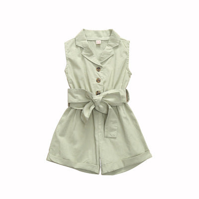 Baby Clothes Sleeveless One Pieces Romper Jumpsuit For Girls