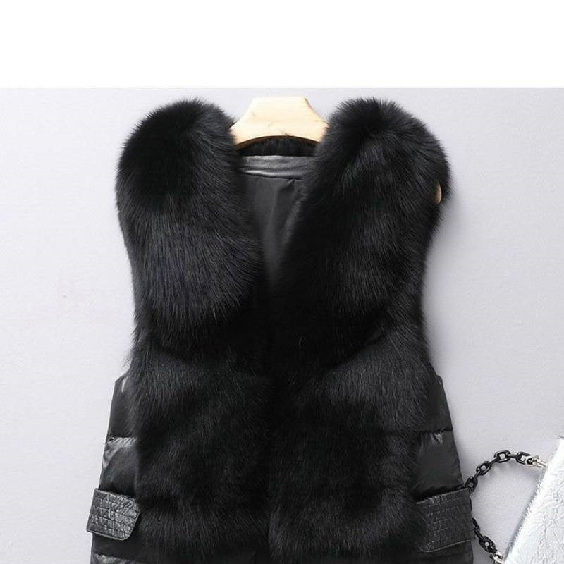 Wool-like Vest Waistcoat Short Down Jacket