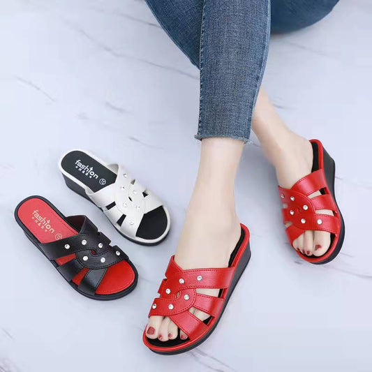 Women's Summer Outdoor Home Thick-soled High-heeled Home Indoor Sandals