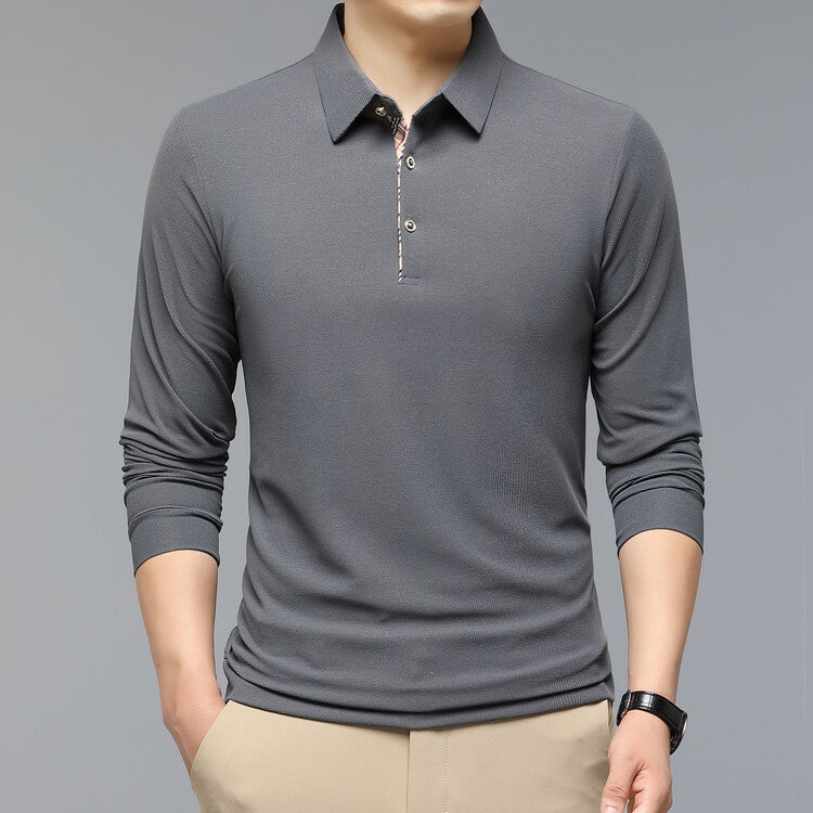 Men's Long Sleeve Polo Shirt Young