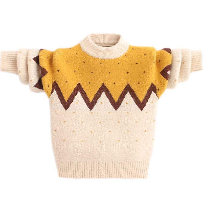 Boys' Pullover Fleece Thickened Mink Mink Velvet