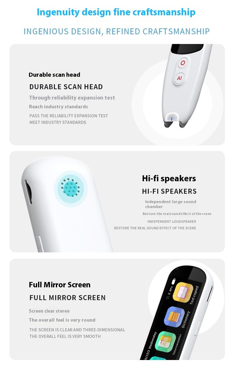 Scan Translation Pen Text Scan Reading Translating Machine