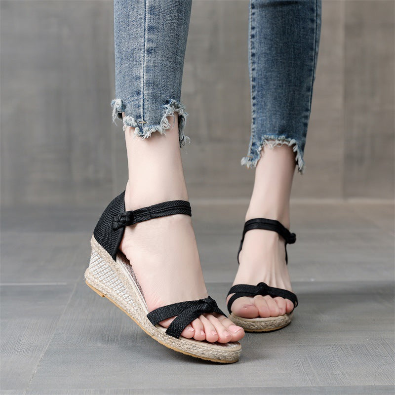 Bow Peep Toe Shoes High Heel Sports Women's Sandals