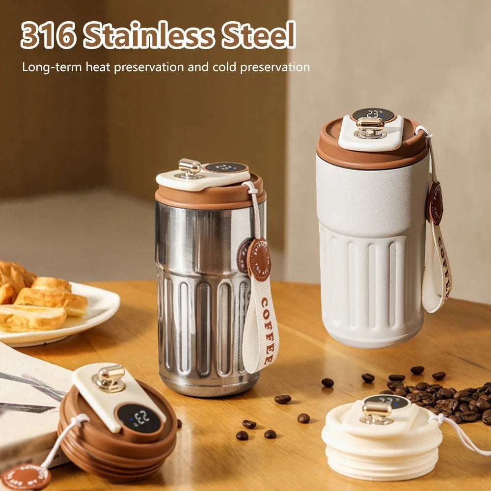 Smart Digital Thermal Bottle | Stainless Steel Insulated Cup 450ml