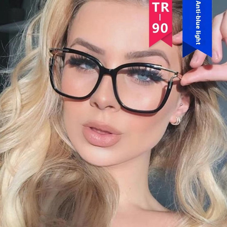 Square Cat Eye Hollow Glasses Frame