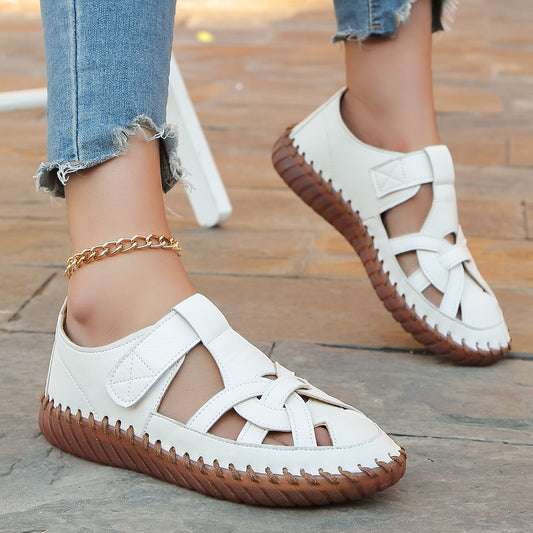 Women's Summer Plus Size Closed Toe Hollow Sandals