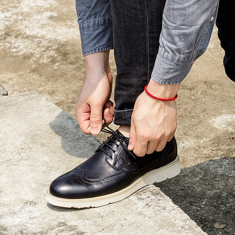 Large Size Men's British Retro Broch Men's Casual Shoes