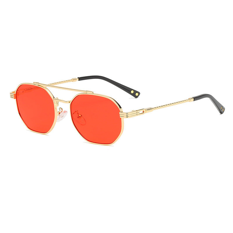 Women's Fashion Irregular Double Beam Small Glasses