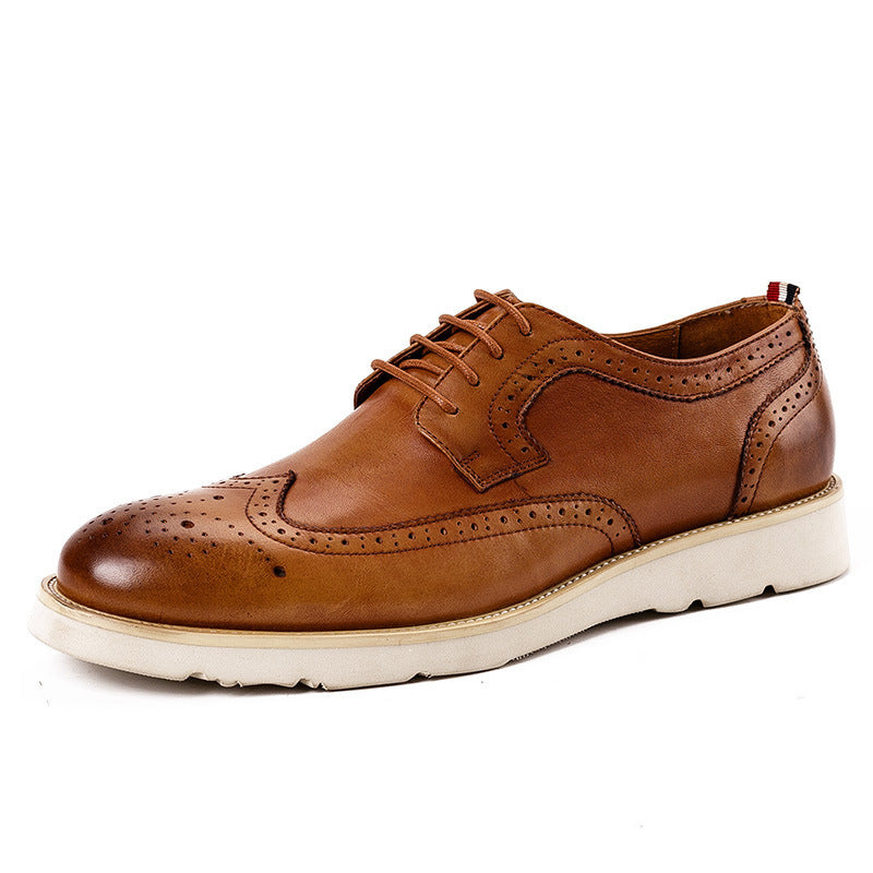 Large Size Men's British Retro Broch Men's Casual Shoes