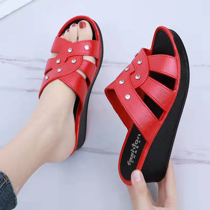 Women's Summer Outdoor Home Thick-soled High-heeled Home Indoor Sandals