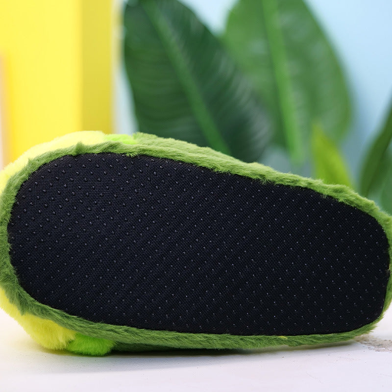 Cartoon Avocado Slippers Thickened Warm