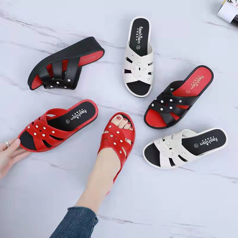 Women's Summer Outdoor Home Thick-soled High-heeled Home Indoor Sandals