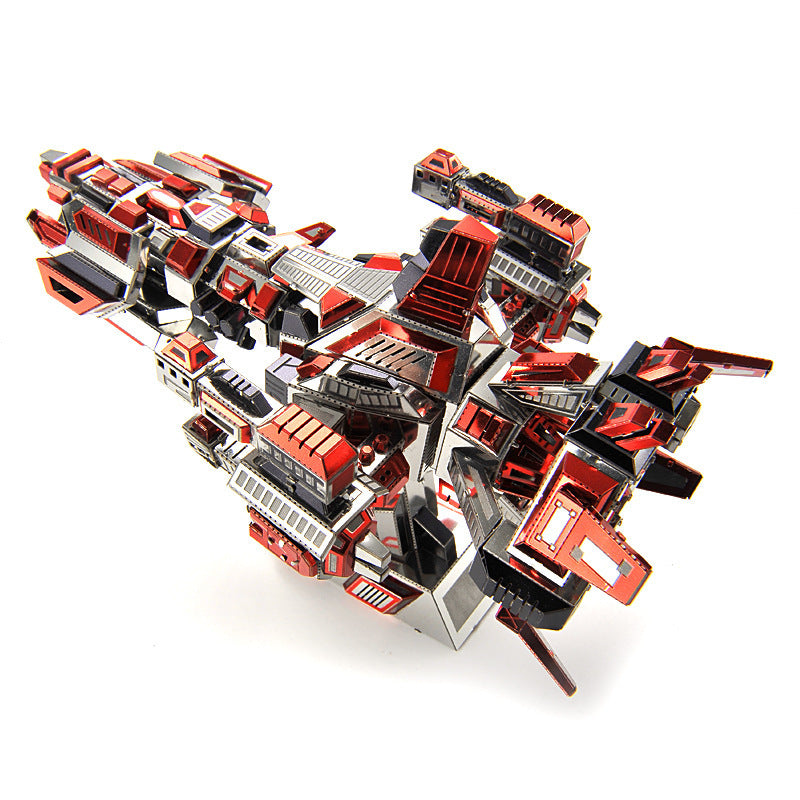 Longgan micro spell microworld flame spaceship DIY creative gift toys Metal Puzzle toys