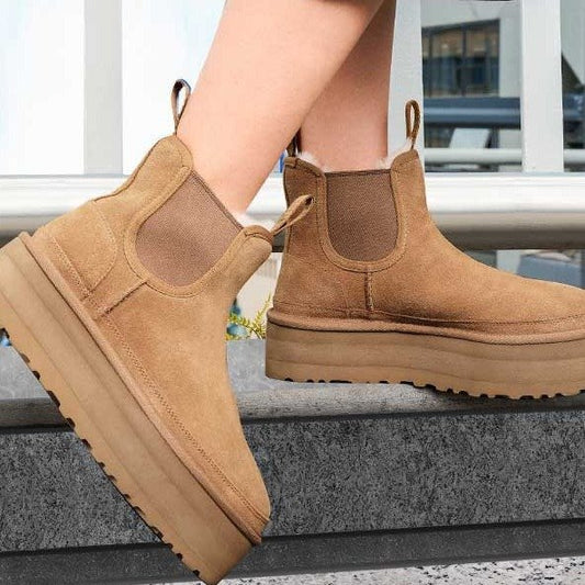 Comfortable Thick Soled Classic Fashion Plush Warm Cotton Boots