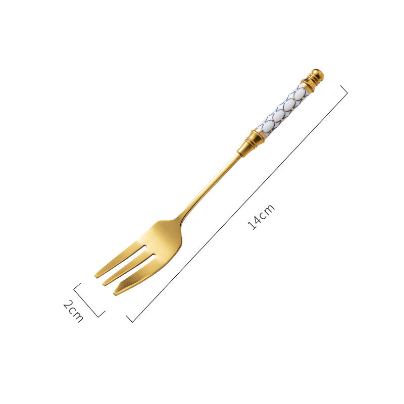 Stainless Steel Dessert Fork Cute Cake