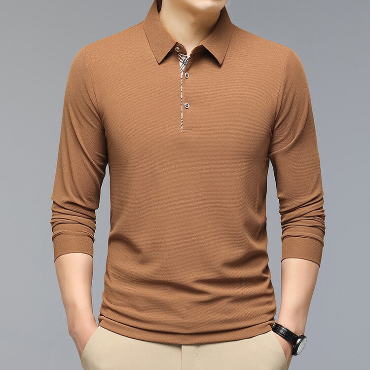 Men's Long Sleeve Polo Shirt Young