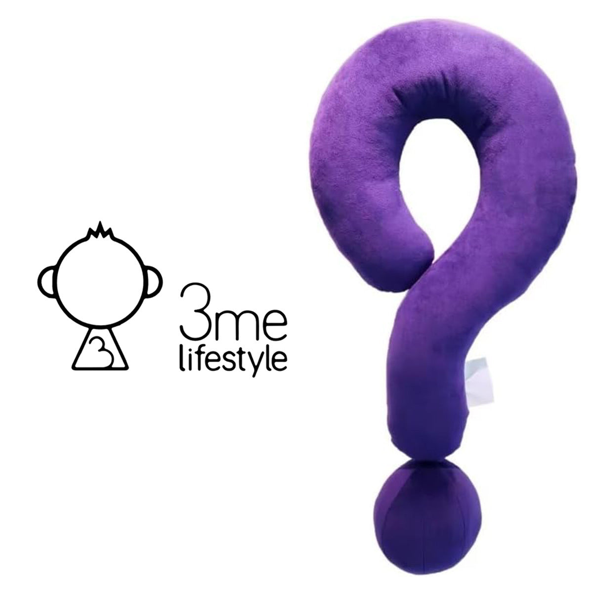 3me Lifestyle Portable Question Mark Pillow Memory Foam Travel Neck Pillows Ergonomic Neck Support Cushion For Sleeping Rest On Airplane Car Train And At Office And Home Use