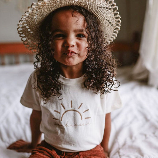 Girl Baby Simple White Cotton Short Sleeves