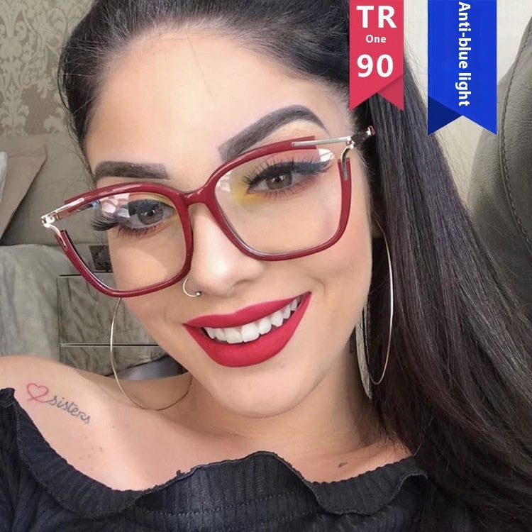 Square Cat Eye Hollow Glasses Frame