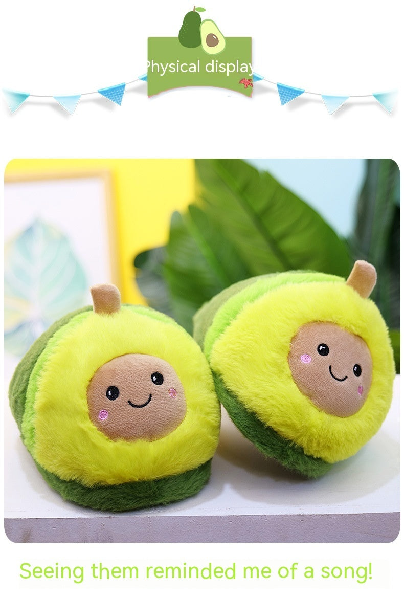 Cartoon Avocado Slippers Thickened Warm
