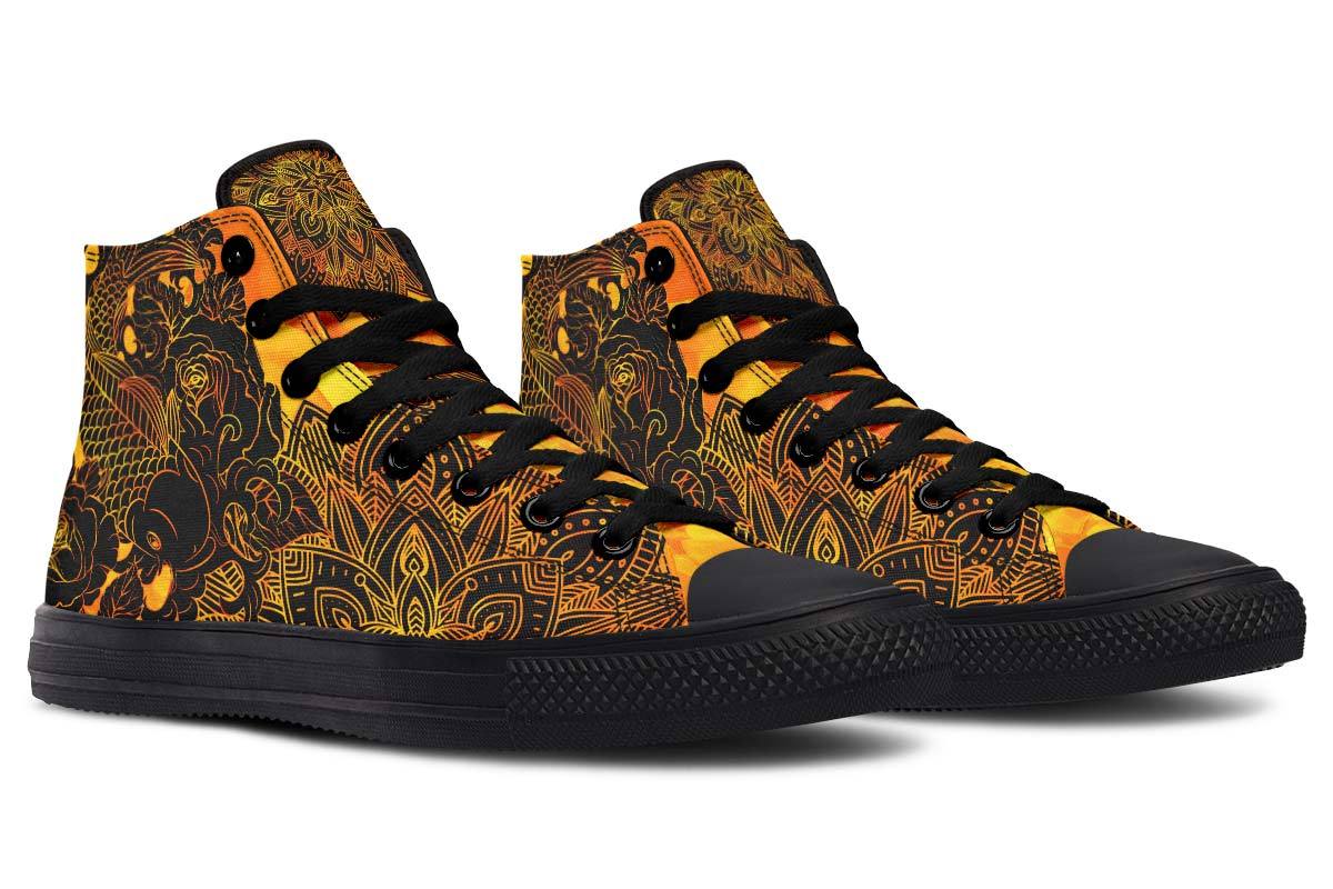 Printed Couple High-top Canvas Shoes