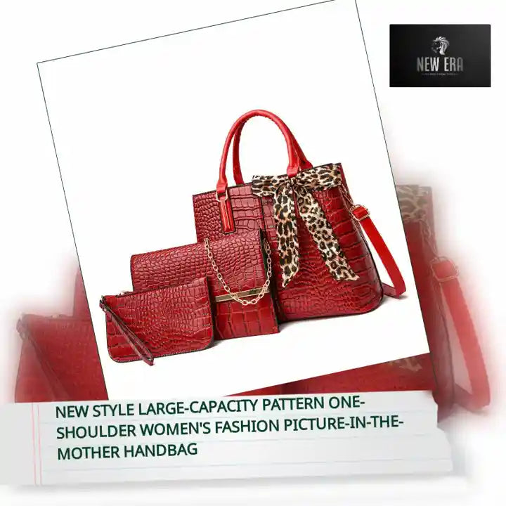 New Style Large-capacity Pattern One-shoulder Women&#039;s Fashion Picture-in-the-mother Handbag by@Outfy